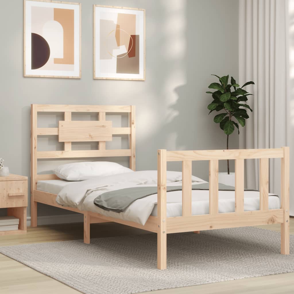 Bed Frame without Mattress Small Single Solid Wood Pine