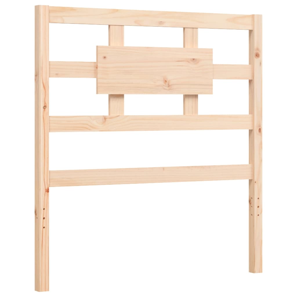 Bed Frame with Headboard Single Solid Wood