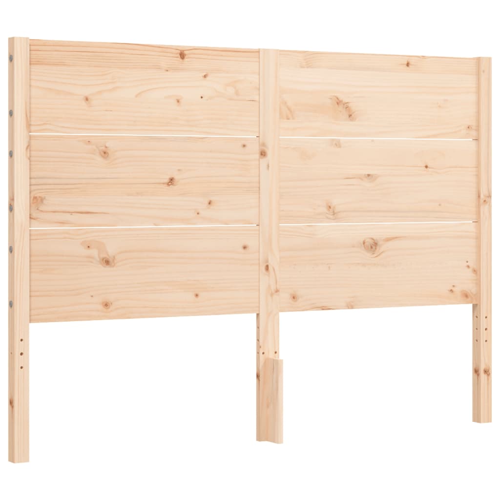 Bed Frame with Headboard 140x190 cm Solid Wood