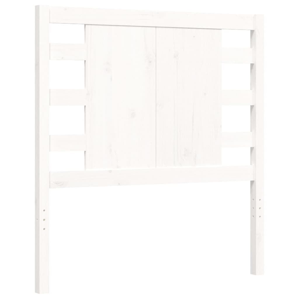 Bed Frame without Mattress White Small Single Solid Wood Pine