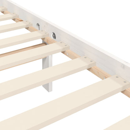 Bed Frame without Mattress White Small Single Solid Wood Pine