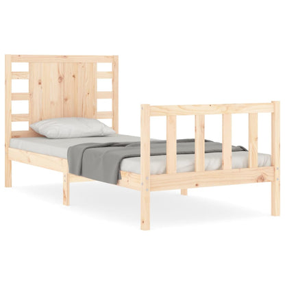 Bed Frame without Mattress Single Solid Wood Pine