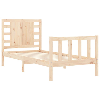 Bed Frame without Mattress Single Solid Wood Pine