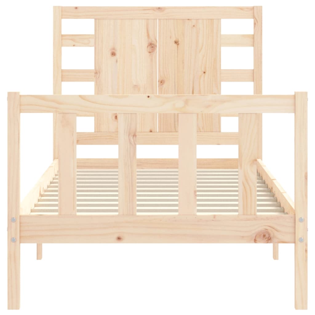 Bed Frame without Mattress Single Solid Wood Pine