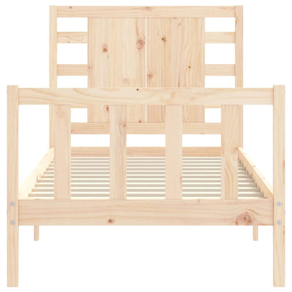 Bed Frame without Mattress Single Solid Wood Pine