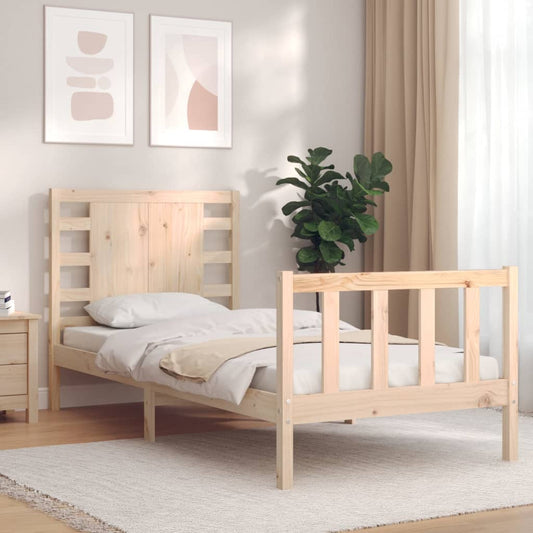 Bed Frame without Mattress Single Solid Wood Pine