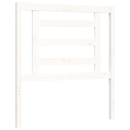 Bed Frame without Mattress White Small Single Solid Wood Pine