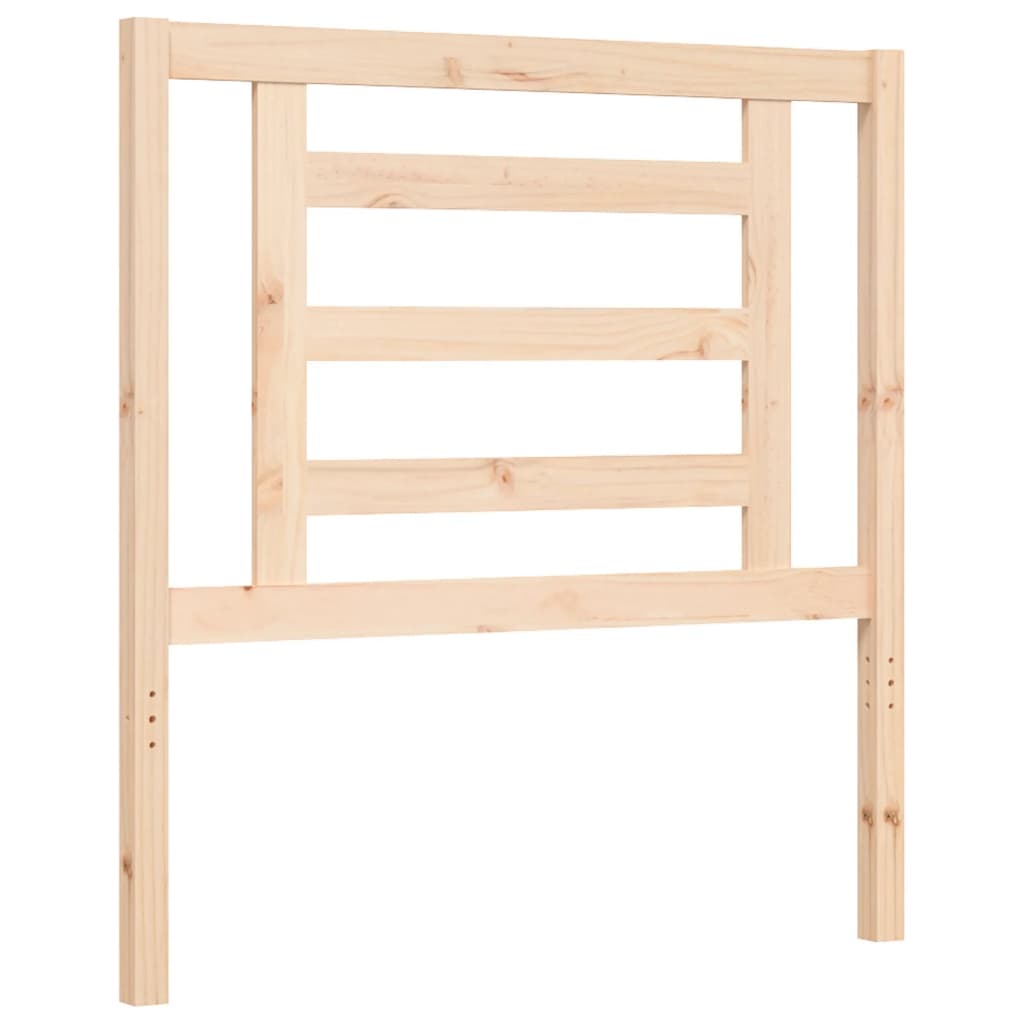 Bed Frame with Headboard Single Solid Wood