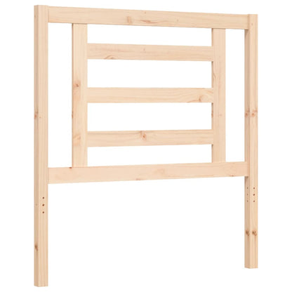 Bed Frame with Headboard Single Solid Wood