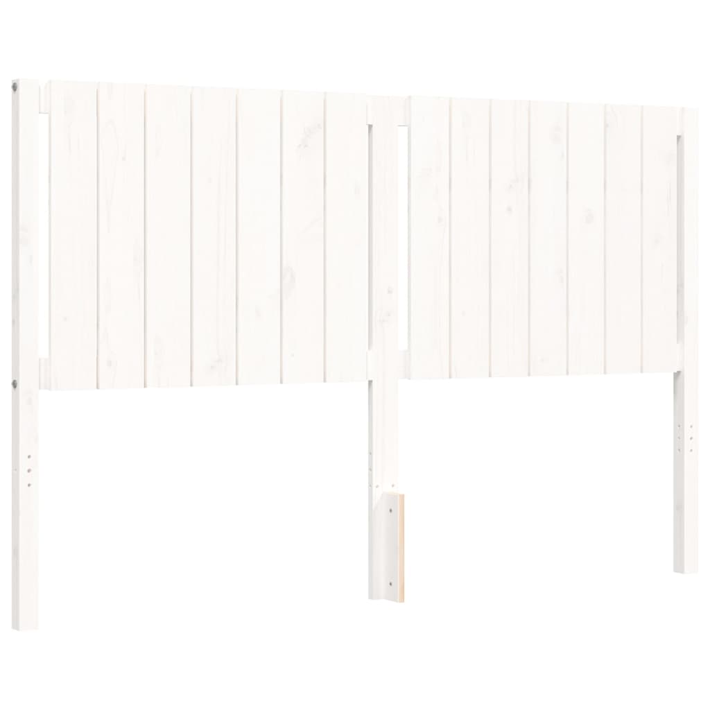 Bed Frame without Mattress White 160x200 cm Solid Wood Pine