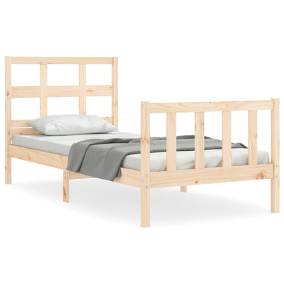 Bed Frame without Mattress Single Solid Wood Pine