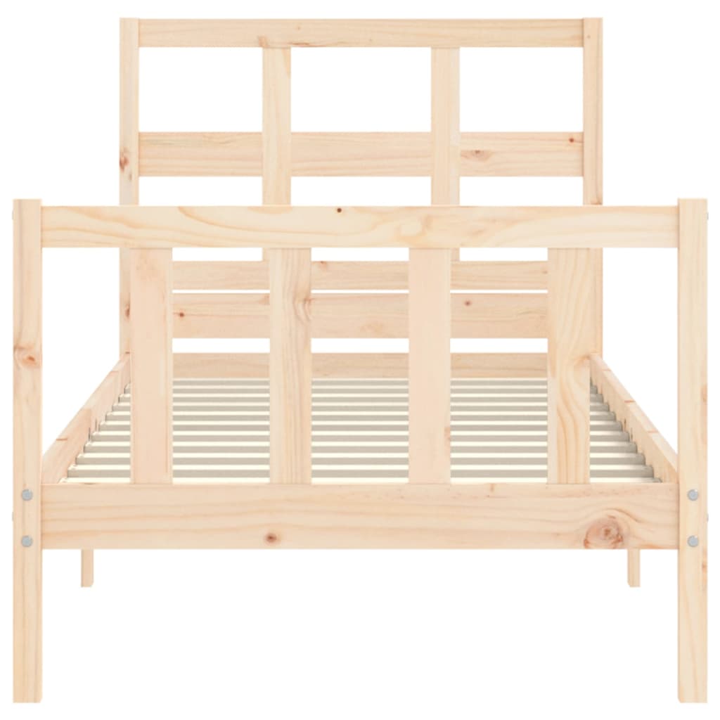 Bed Frame without Mattress Single Solid Wood Pine