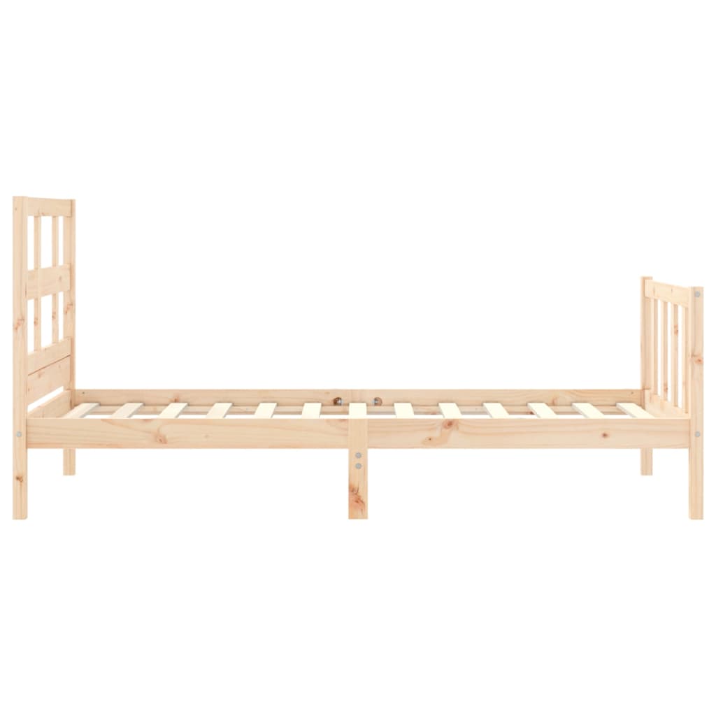 Bed Frame without Mattress Single Solid Wood Pine