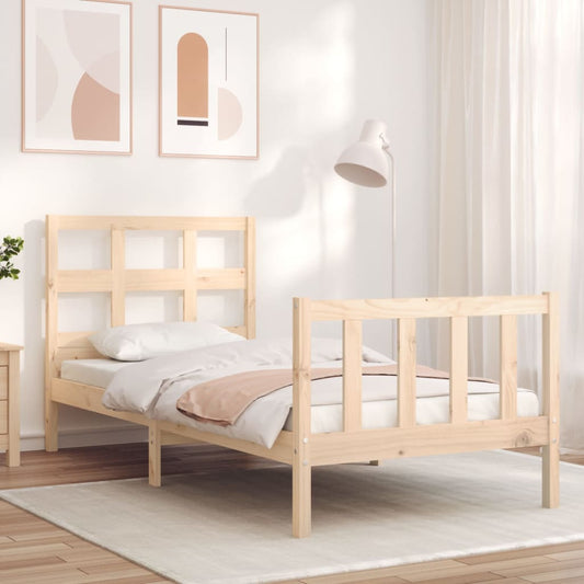 Bed Frame without Mattress Single Solid Wood Pine