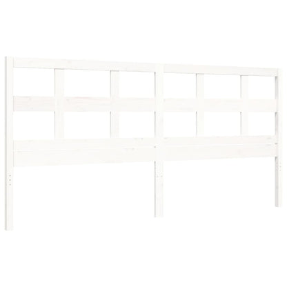 Bed Frame without Mattress White Super King Size Solid Wood Pine