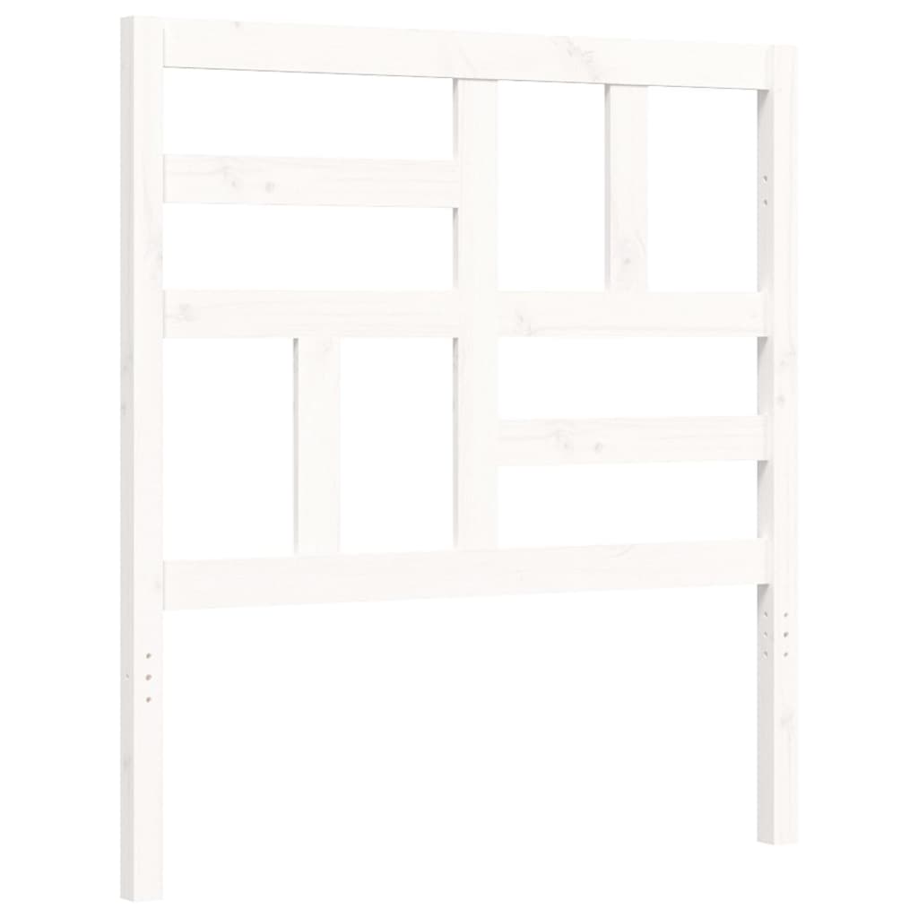 Bed Frame without Mattress White Small Single Solid Wood Pine