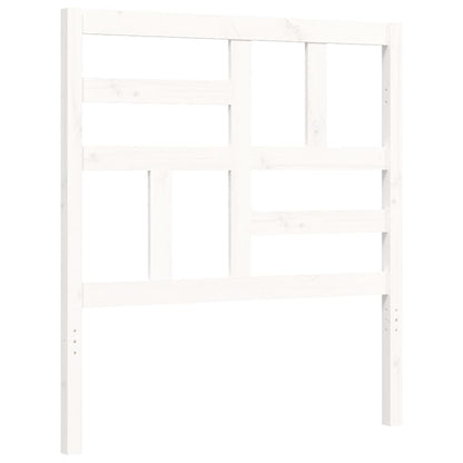 Bed Frame without Mattress White Small Single Solid Wood Pine