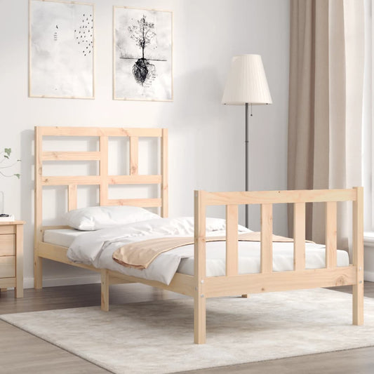 Bed Frame without Mattress Single Solid Wood Pine