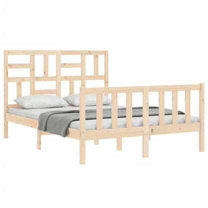 Bed Frame without Mattress 140x190 cm Solid Wood Pine