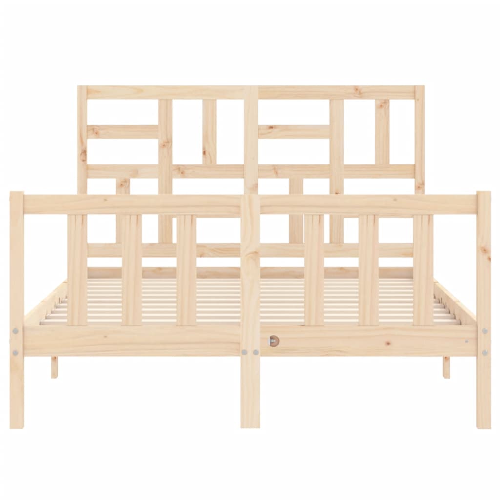 Bed Frame without Mattress 140x190 cm Solid Wood Pine