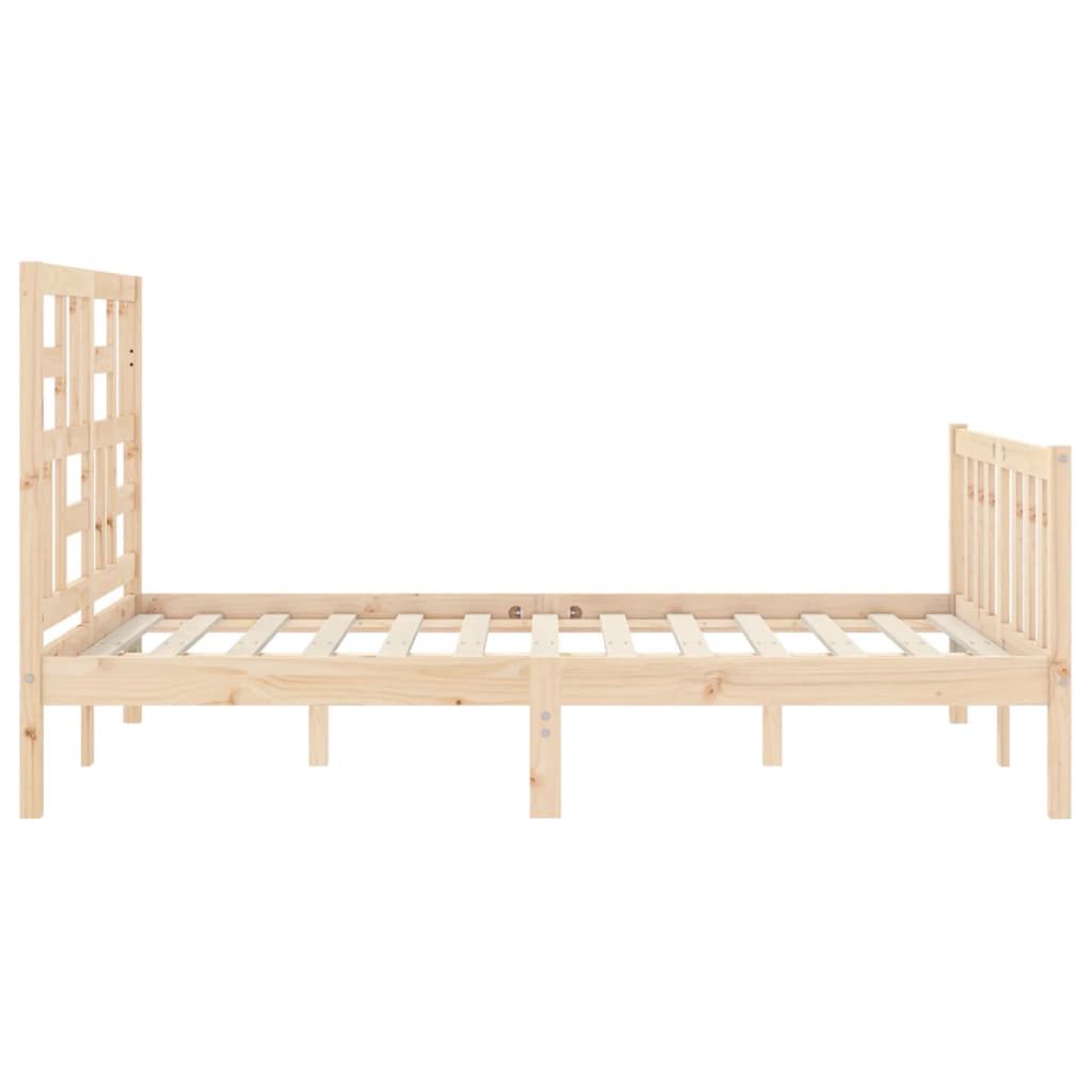 Bed Frame without Mattress 140x190 cm Solid Wood Pine