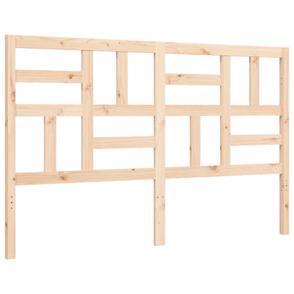 Bed Frame with Headboard King Size Solid Wood