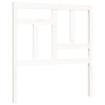 Bed Frame without Mattress White Single Solid Wood Pine