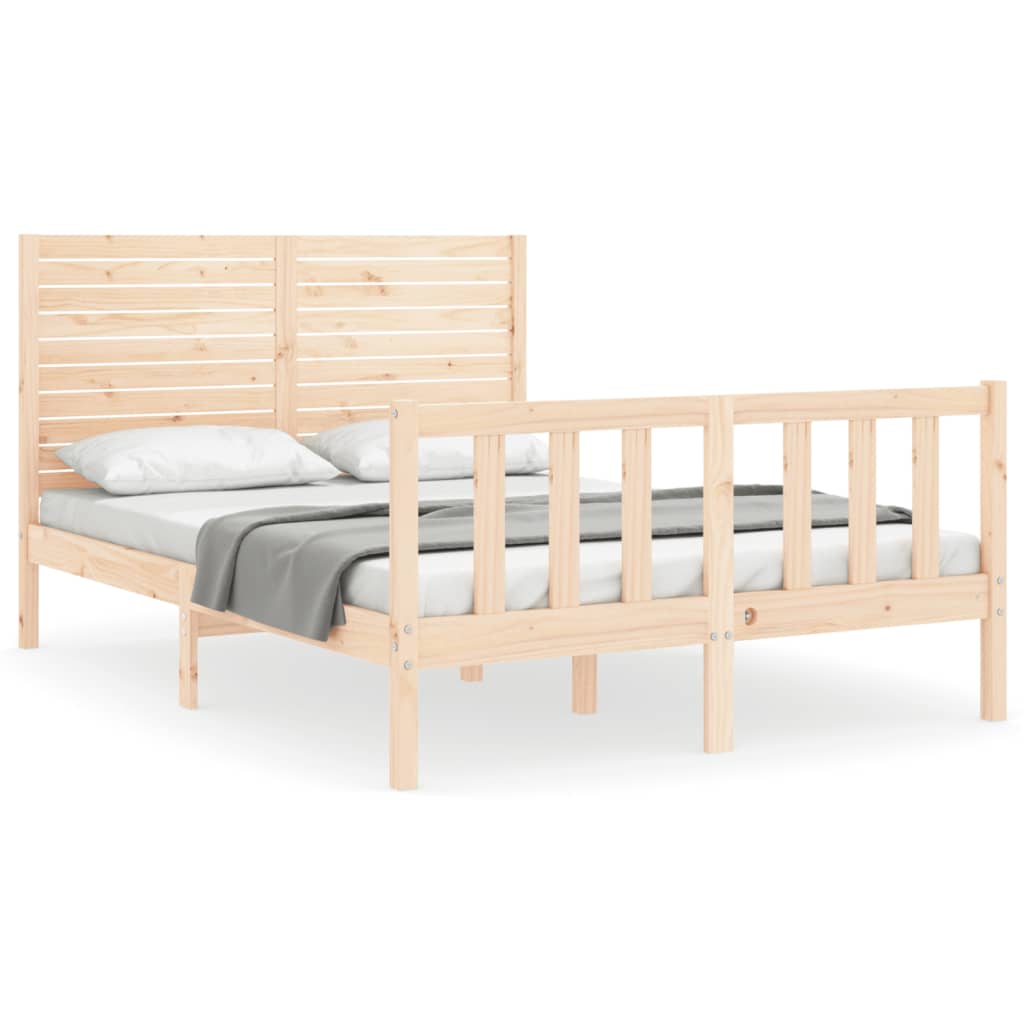 Bed Frame without Mattress Small Double Solid Wood Pine