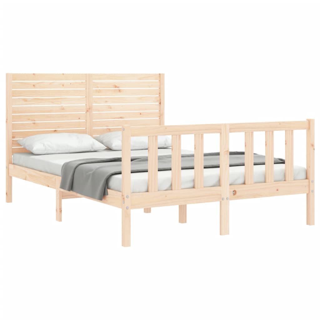 Bed Frame without Mattress Small Double Solid Wood Pine