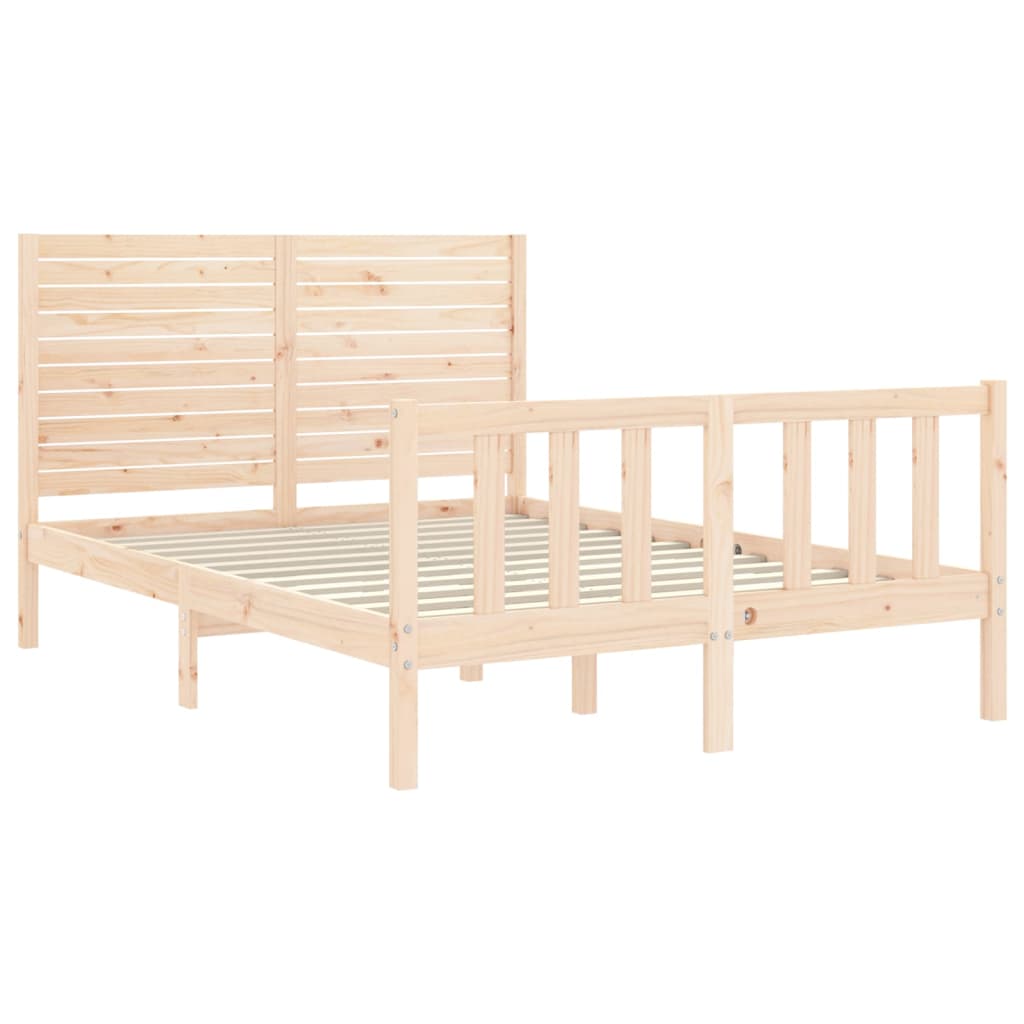 Bed Frame without Mattress Small Double Solid Wood Pine