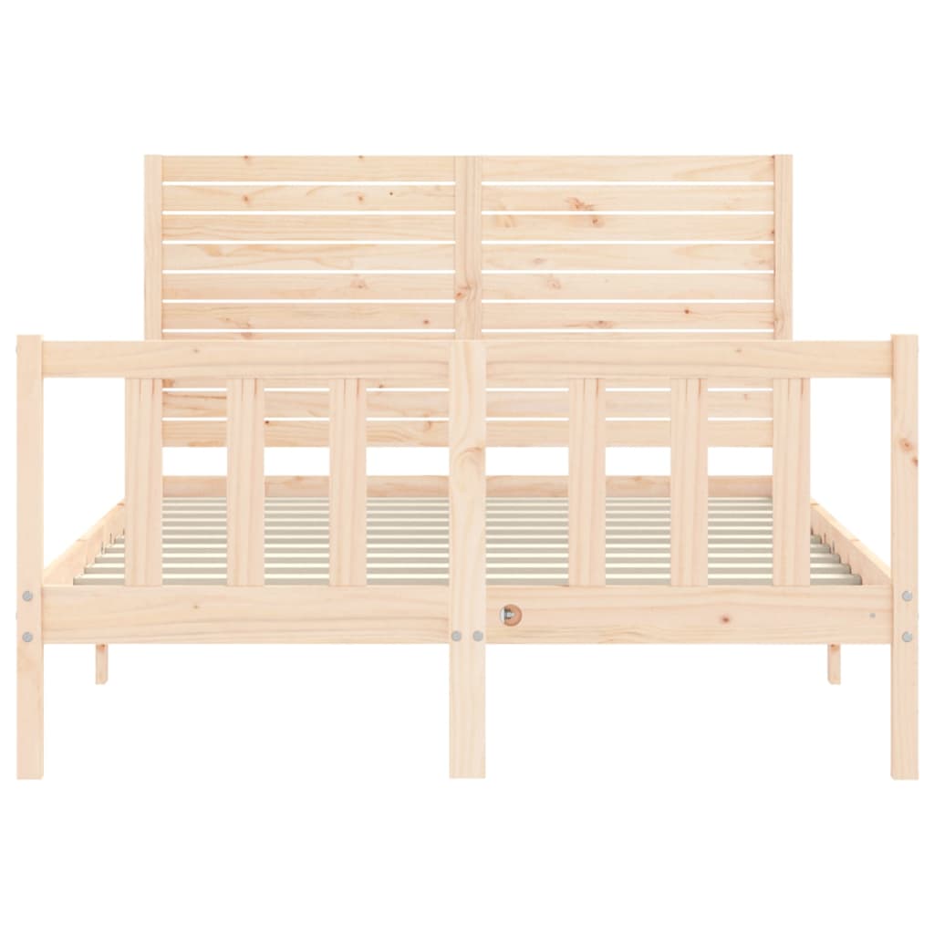 Bed Frame without Mattress Small Double Solid Wood Pine