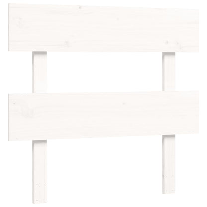 Bed Frame without Mattress White Single Solid Wood Pine