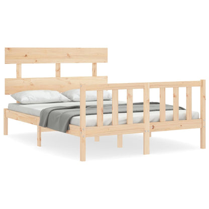 Bed Frame without Mattress Double Solid Wood Pine