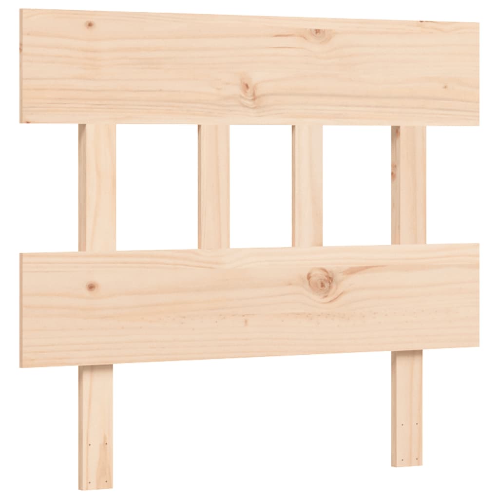 Bed Frame with Headboard Single Solid Wood