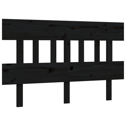 Bed Frame without Mattress Black 140x190 cm Solid Wood Pine