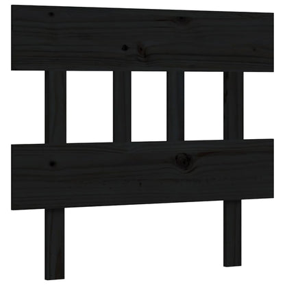 Bed Frame without Mattress Black 90x200 cm Solid Wood Pine