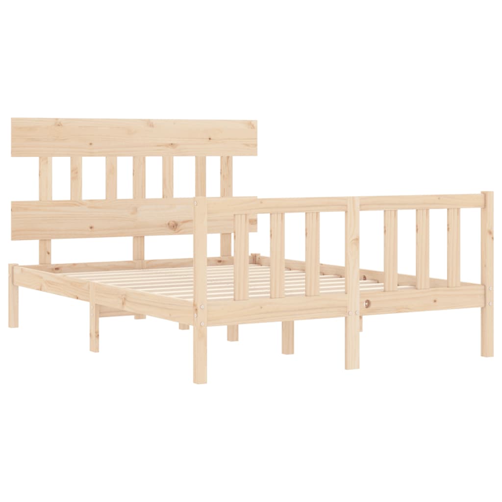 Bed Frame without Mattress 120x200 cm Solid Wood Pine