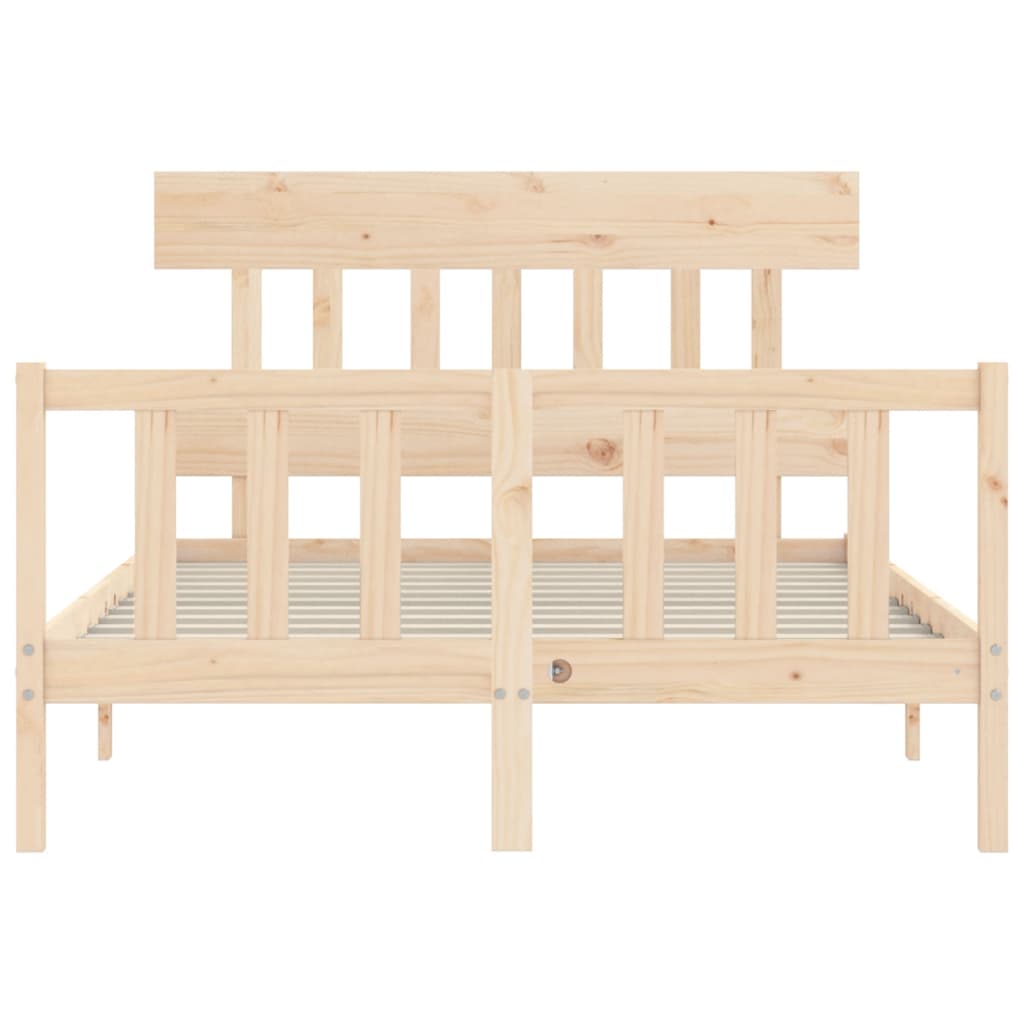 Bed Frame without Mattress 120x200 cm Solid Wood Pine