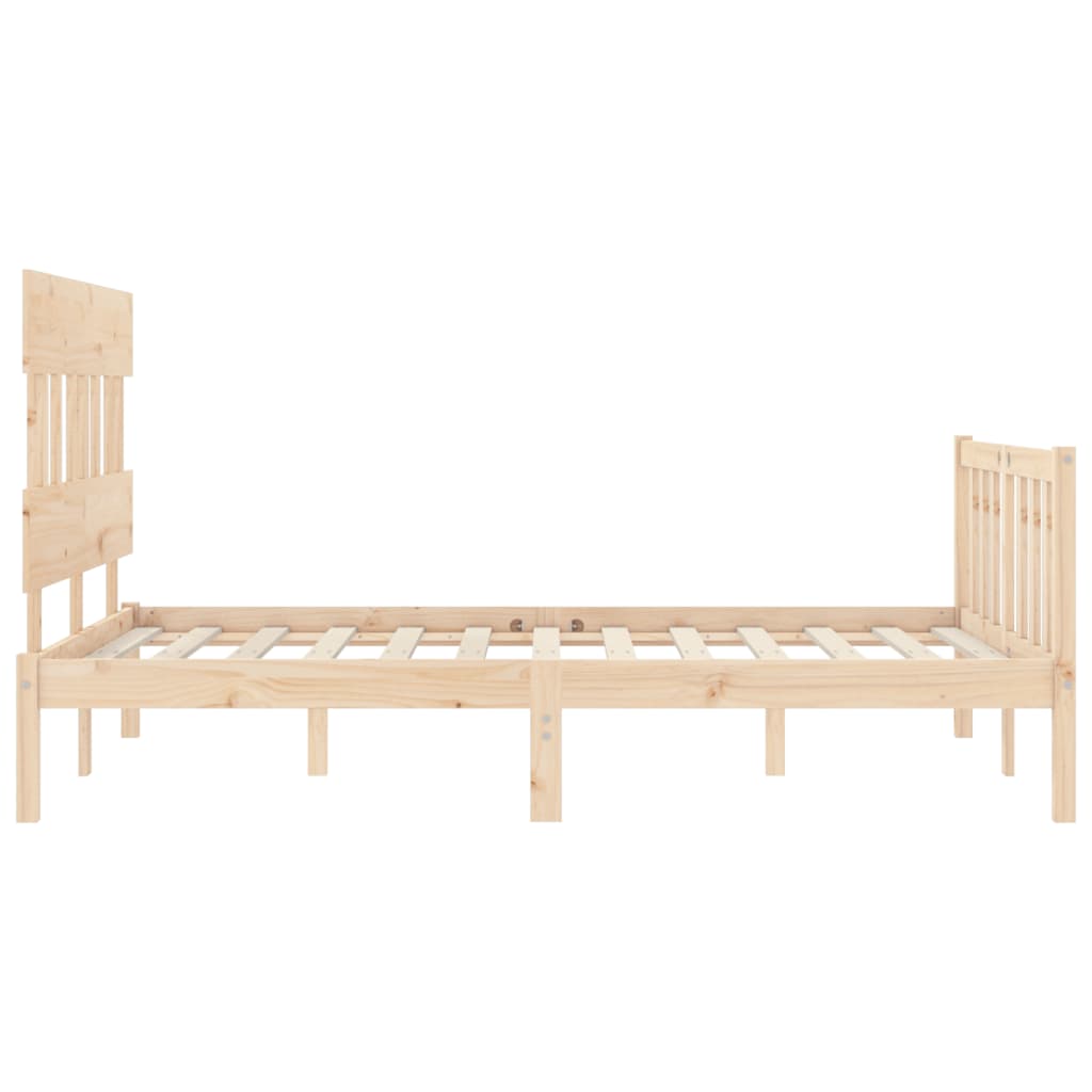 Bed Frame without Mattress 120x200 cm Solid Wood Pine