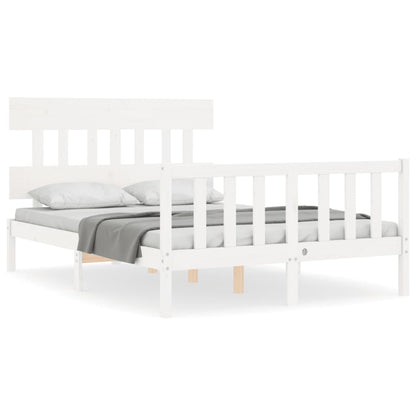 Bed Frame without Mattress White 120x200 cm Solid Wood Pine