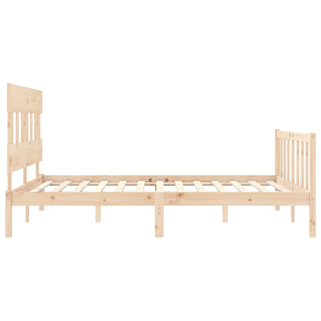 Bed Frame without Mattress King Size Solid Wood Pine