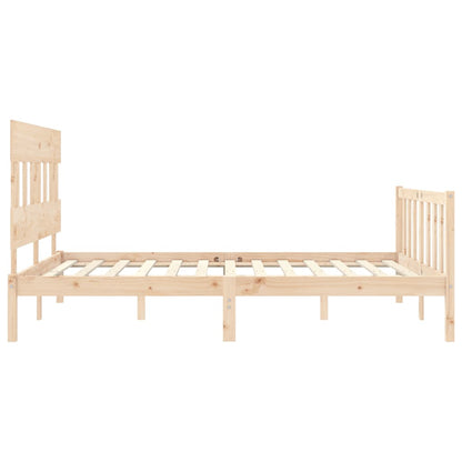 Bed Frame without Mattress King Size Solid Wood Pine