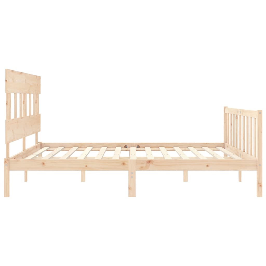 Bed Frame without Mattress Super King Size Solid Wood Pine