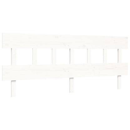 Bed Frame without Mattress White Super King Size Solid Wood Pine