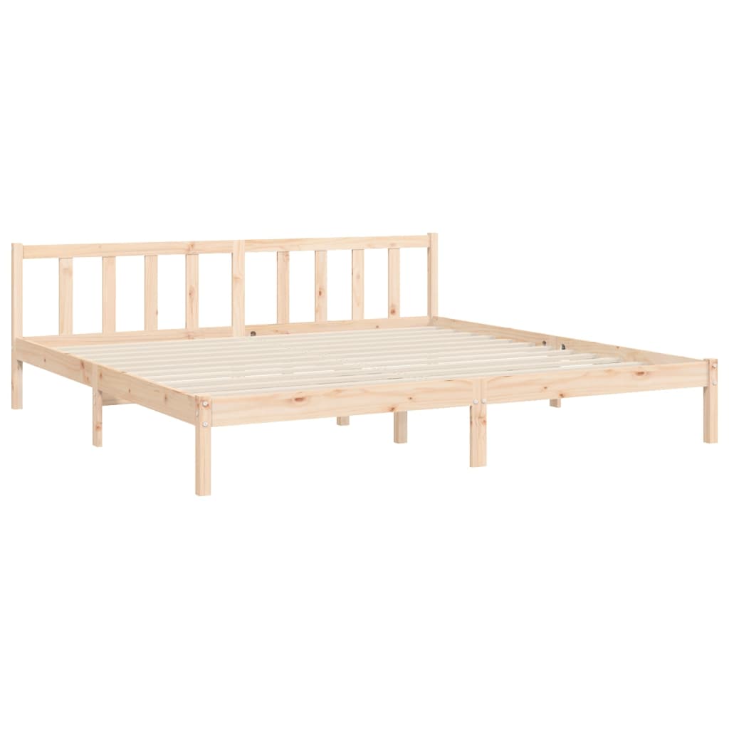 Bed Frame without Mattress 200x200 cm Solid Wood Pine