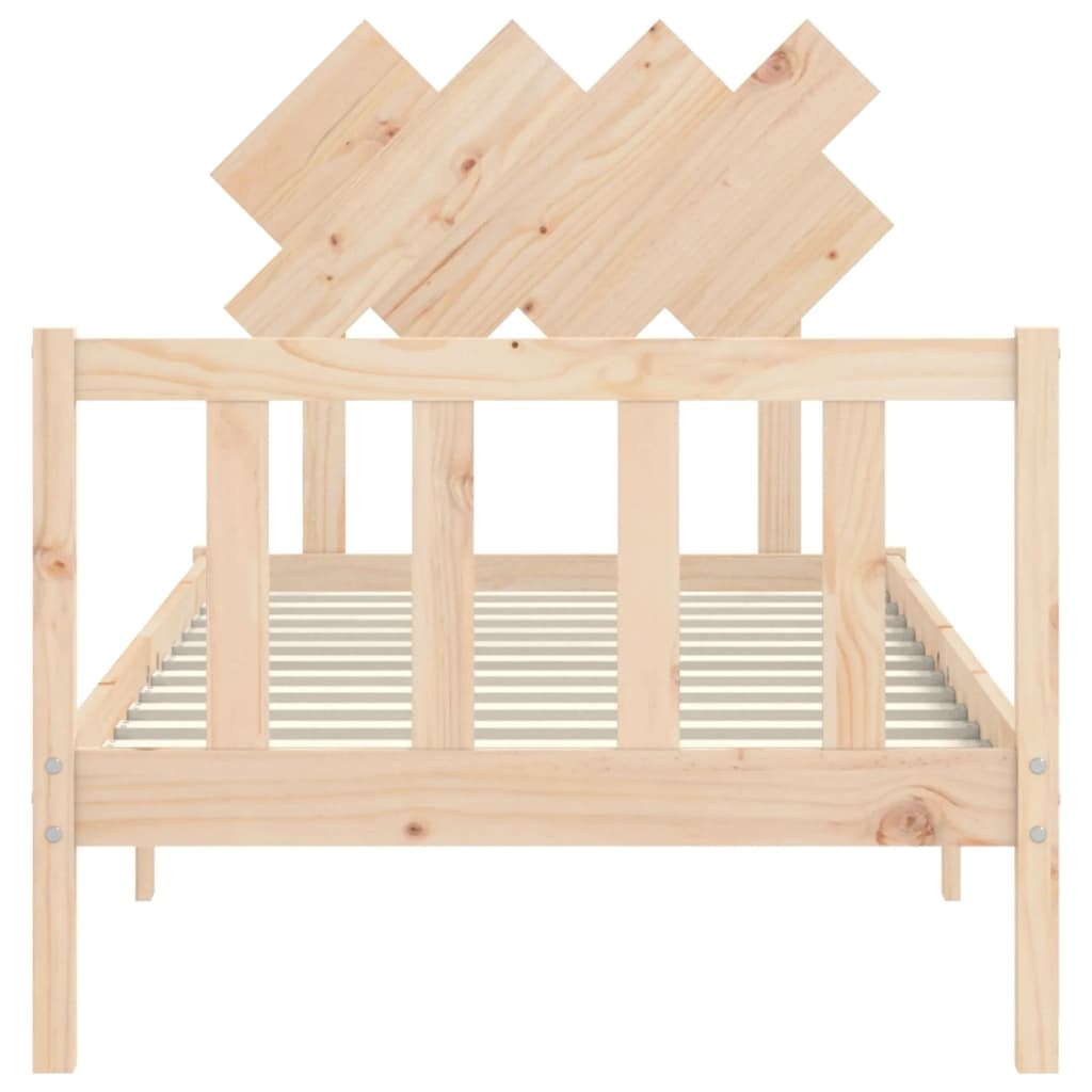 Bed Frame without Mattress Single Solid Wood Pine