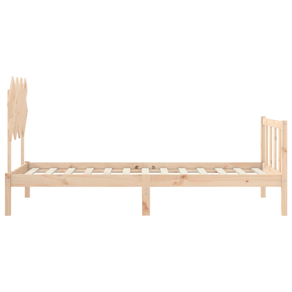 Bed Frame without Mattress Single Solid Wood Pine