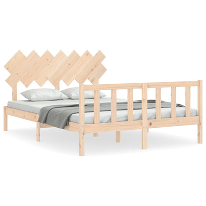 Bed Frame without Mattress 140x190 cm Solid Wood Pine