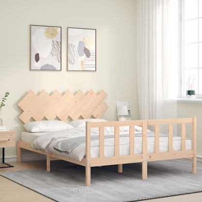 Bed Frame without Mattress 140x190 cm Solid Wood Pine