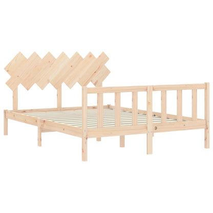 Bed Frame without Mattress 140x190 cm Solid Wood Pine